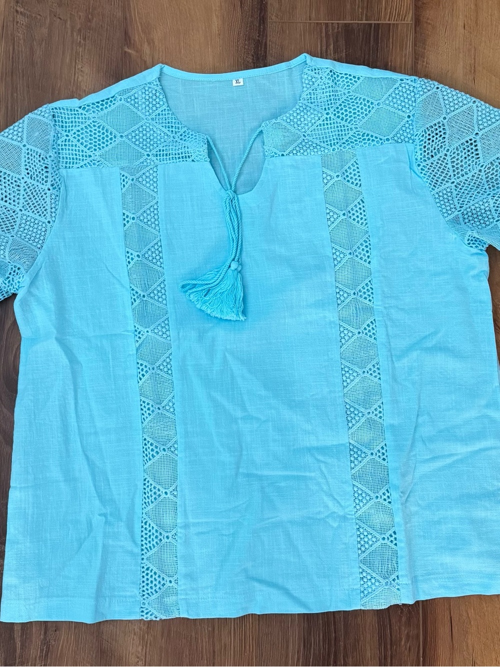 SHEIN Turquoise  Tassel Tunic